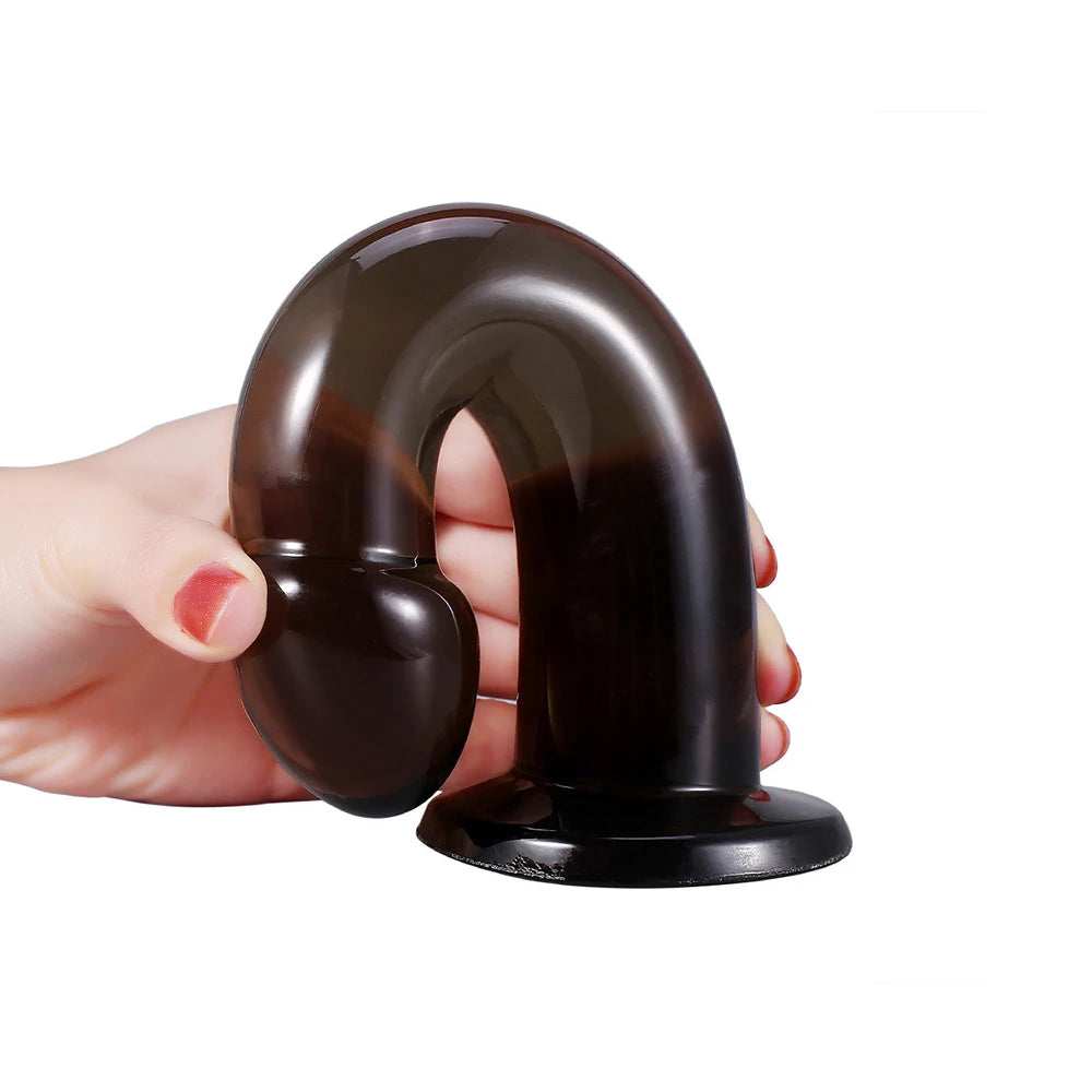 Dildo No Vibrator Butt Plug Strap On Penis Suction Cup Silicone G Spot Sex Toy