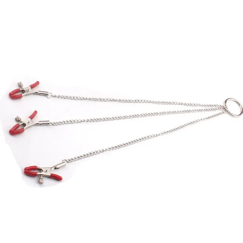 Bondage Fetish Collar Chain Collars Nipple Clamps