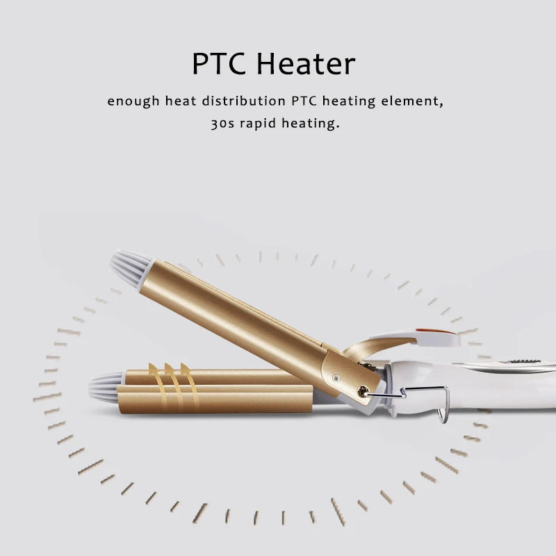 Ceramic Triple Barrel Hair Styler Hair Waver