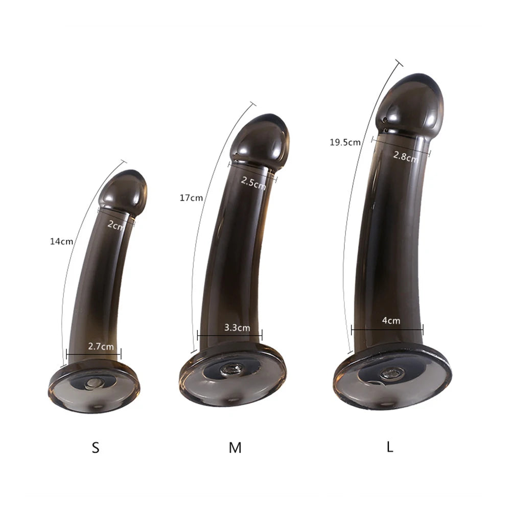 Dildo No Vibrator Butt Plug Strap On Penis Suction Cup Silicone G Spot Sex Toy
