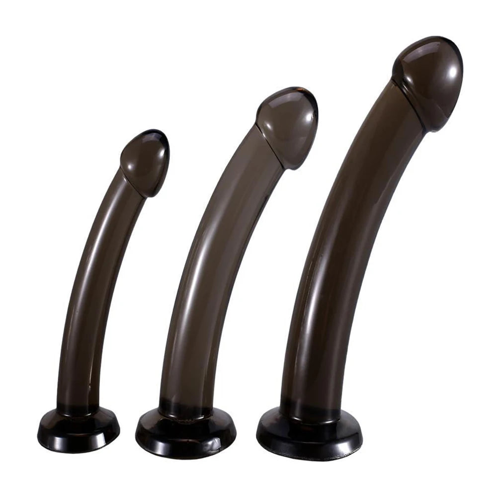Dildo No Vibrator Butt Plug Strap On Penis Suction Cup Silicone G Spot Sex Toy