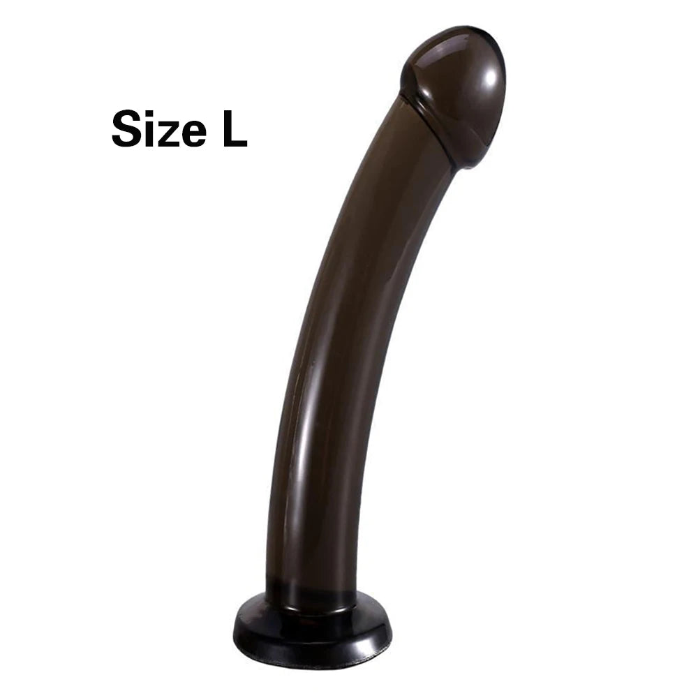 Dildo No Vibrator Butt Plug Strap On Penis Suction Cup Silicone G Spot Sex Toy