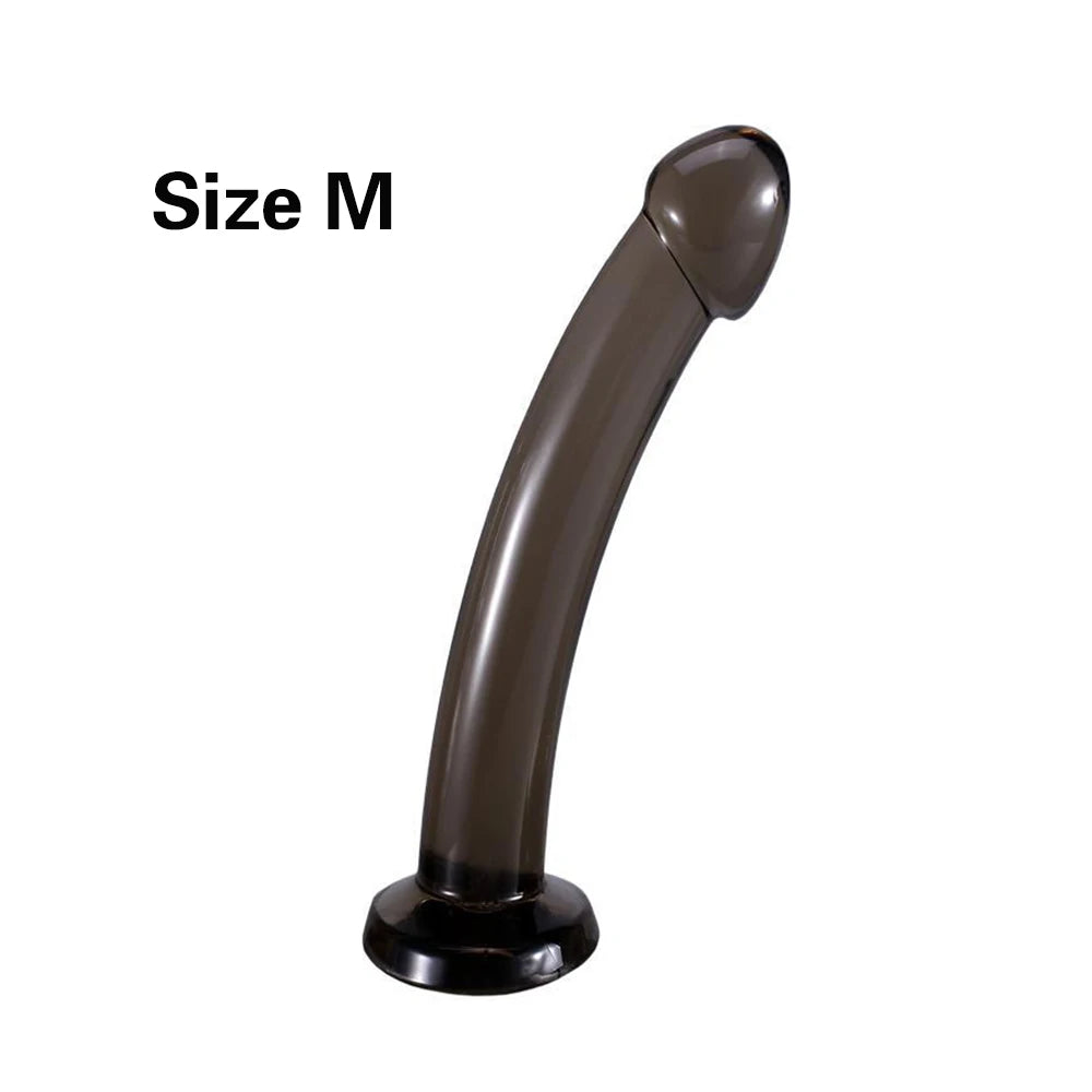 Dildo No Vibrator Butt Plug Strap On Penis Suction Cup Silicone G Spot Sex Toy