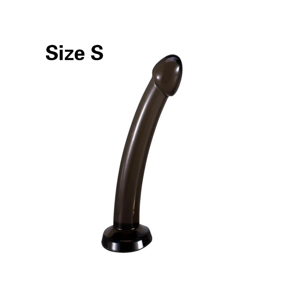 Dildo No Vibrator Butt Plug Strap On Penis Suction Cup Silicone G Spot Sex Toy