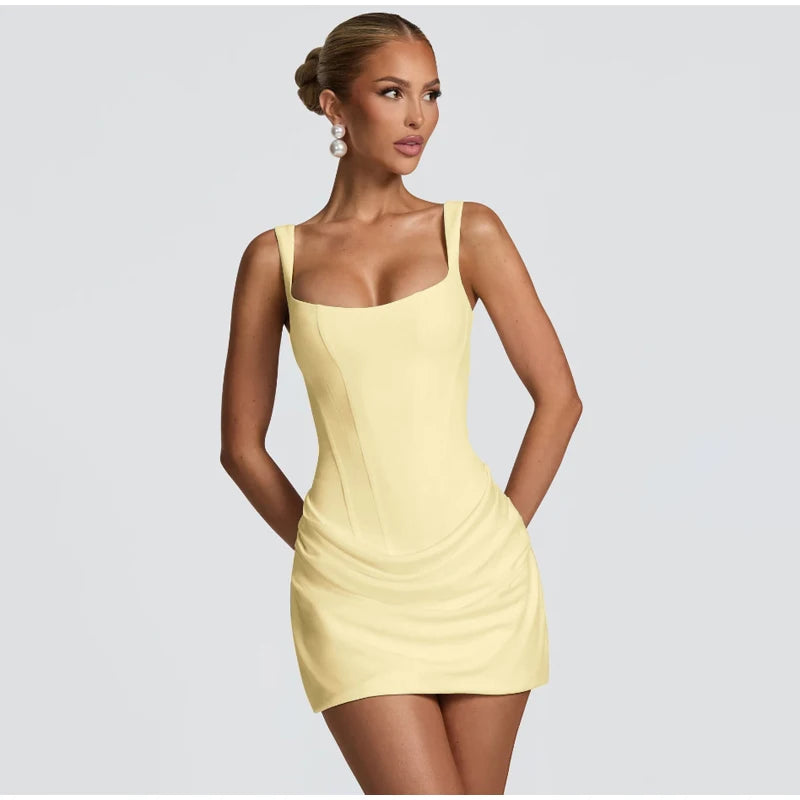 Sexy Sequin Sling Mini Dress Chic Off-shoulder Backless Waist Cinching