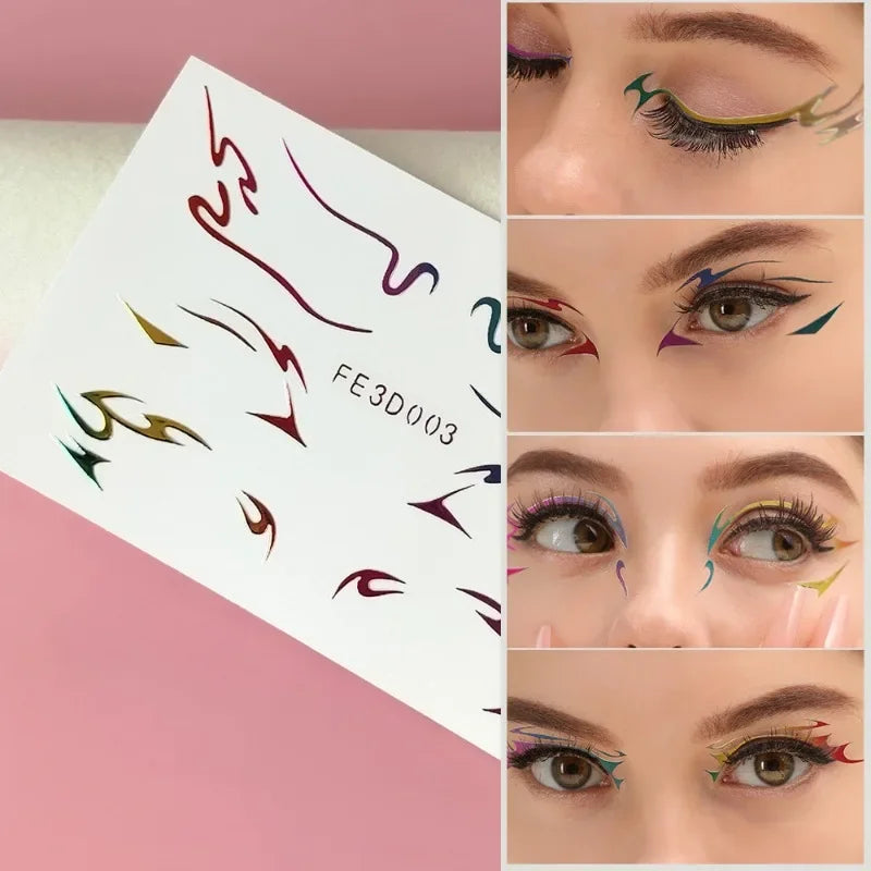 Decoration Stickers Laser Eye Eyeliner Eyebrows Decals