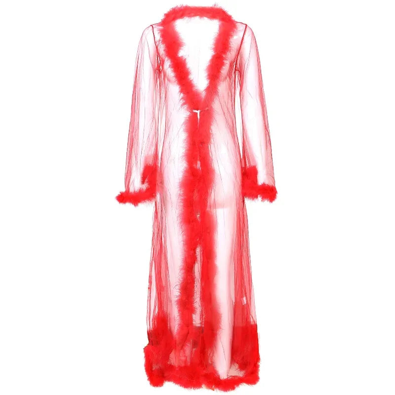 Sexy Chemise See Through Nightgown Robe