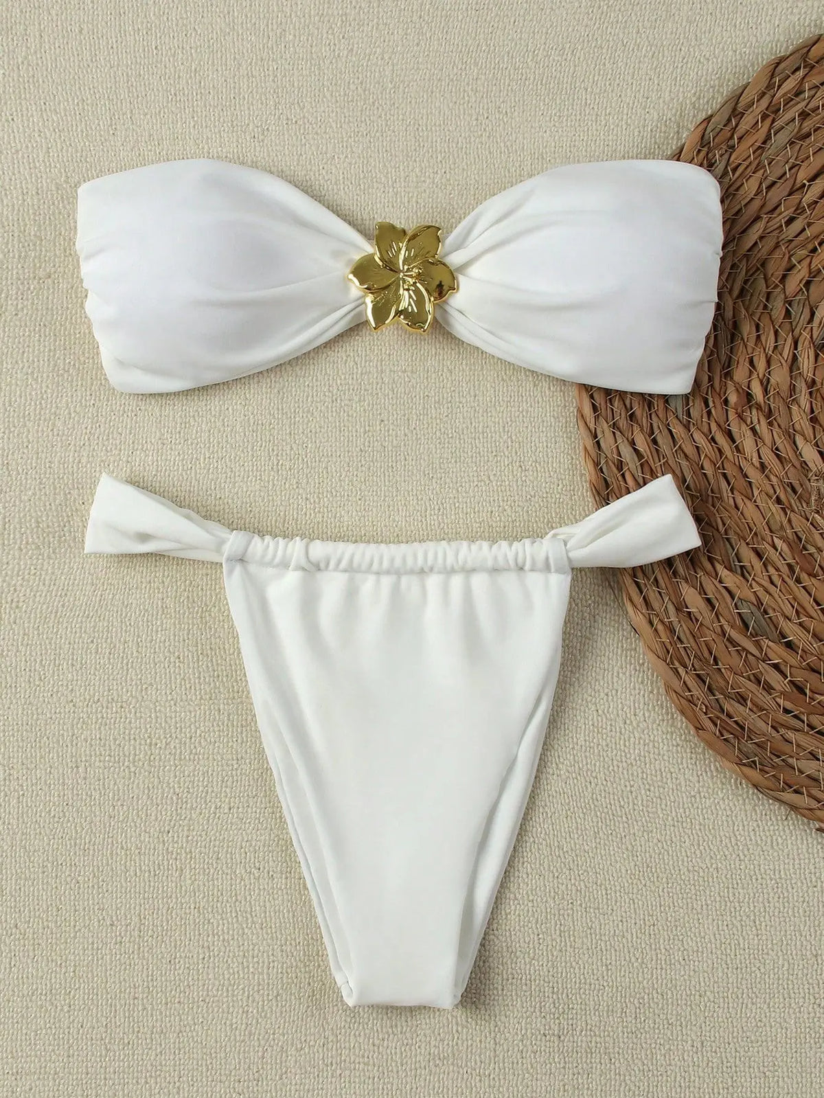 Sexy Bandeau Push-Up Bikini Set - Brazilian Thong Swimwear for Women