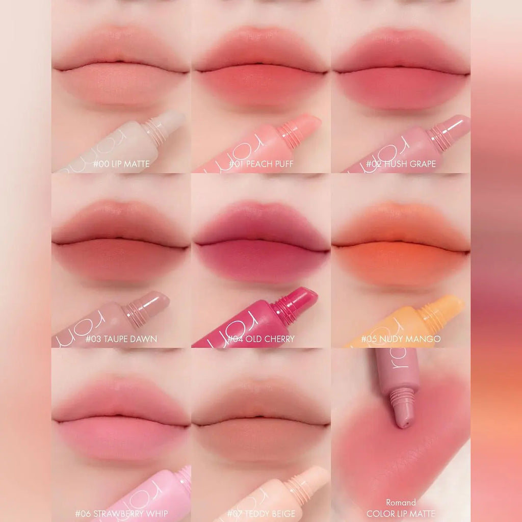 COLOR LIP MATTE,Mousse-Like,Lightweight Non-Drying,Blurring Lip Line,Korean Cosmetic