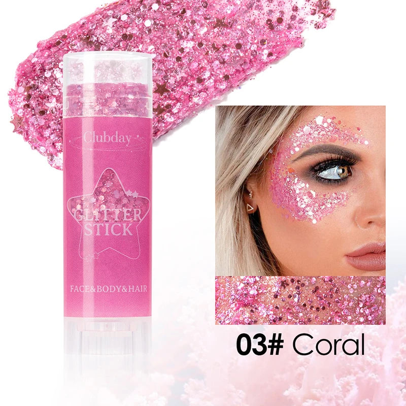 Face Body Sequins Glitter Gel Stick Hair Painting