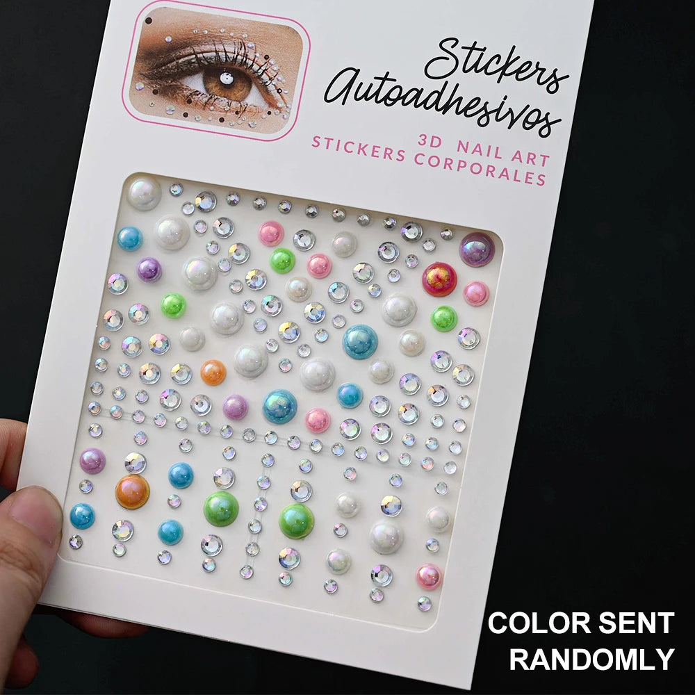 900pcs Face Gem Stickers Self Adhesive Waterproof
