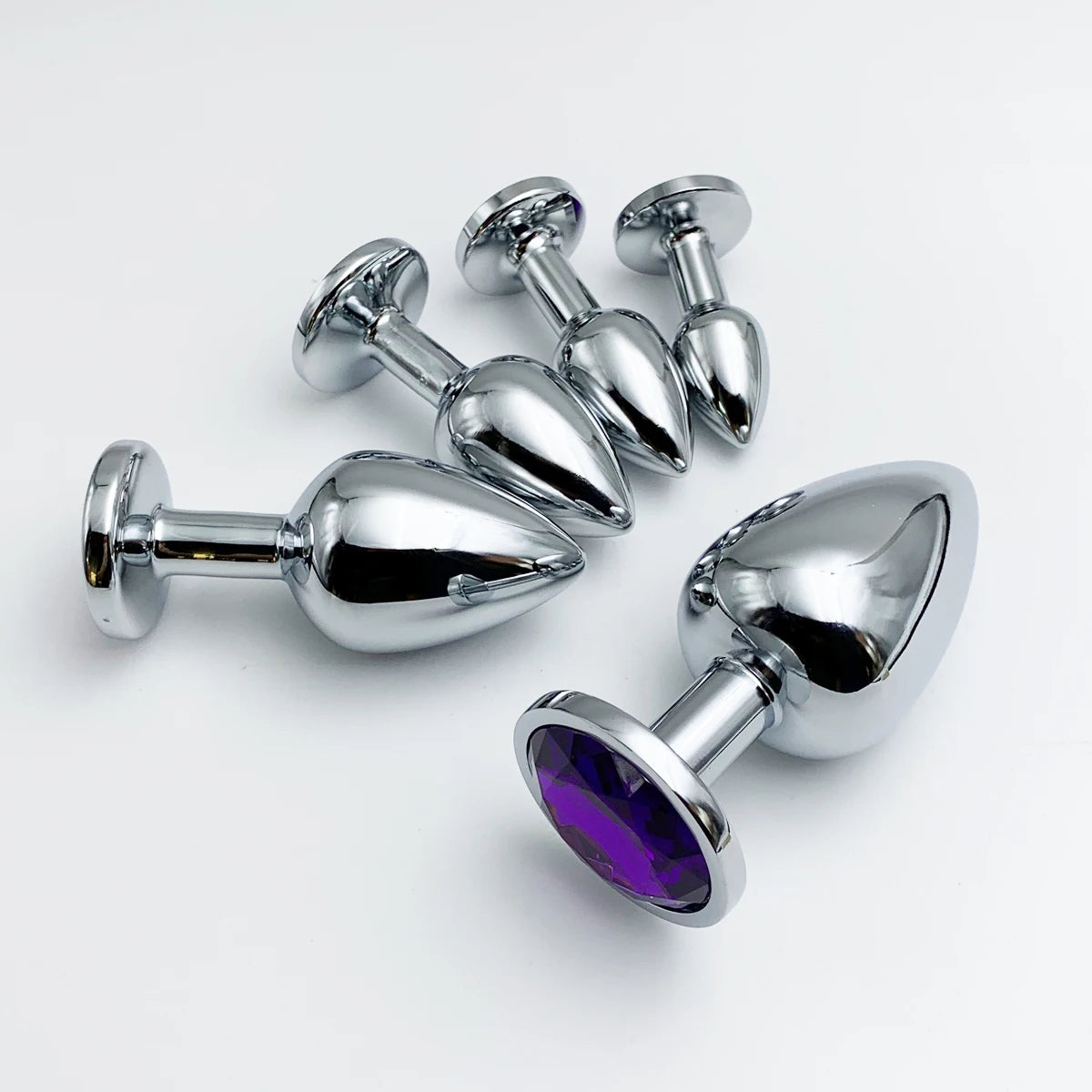 Metal Anal Plug Jewelry Base Beginner To Expert 5 Size Butt Plug