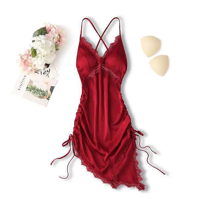 Sexy Gown Womens Lace Strap Sleep Dress