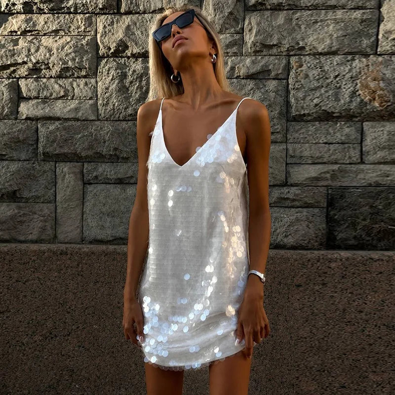 Sexy Lace Sequined Women's Dress