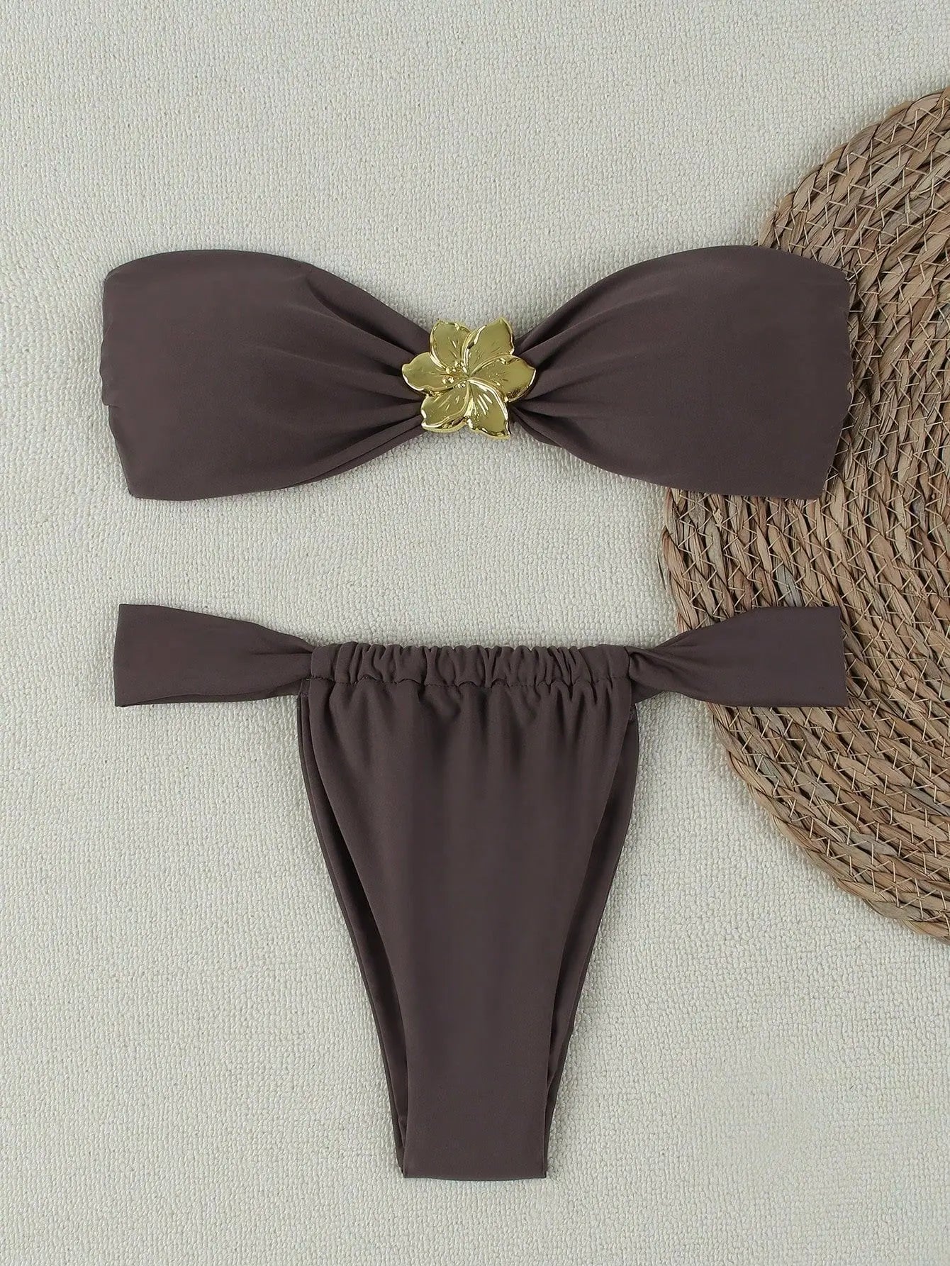 Sexy Bandeau Push-Up Bikini Set - Brazilian Thong Swimwear for Women