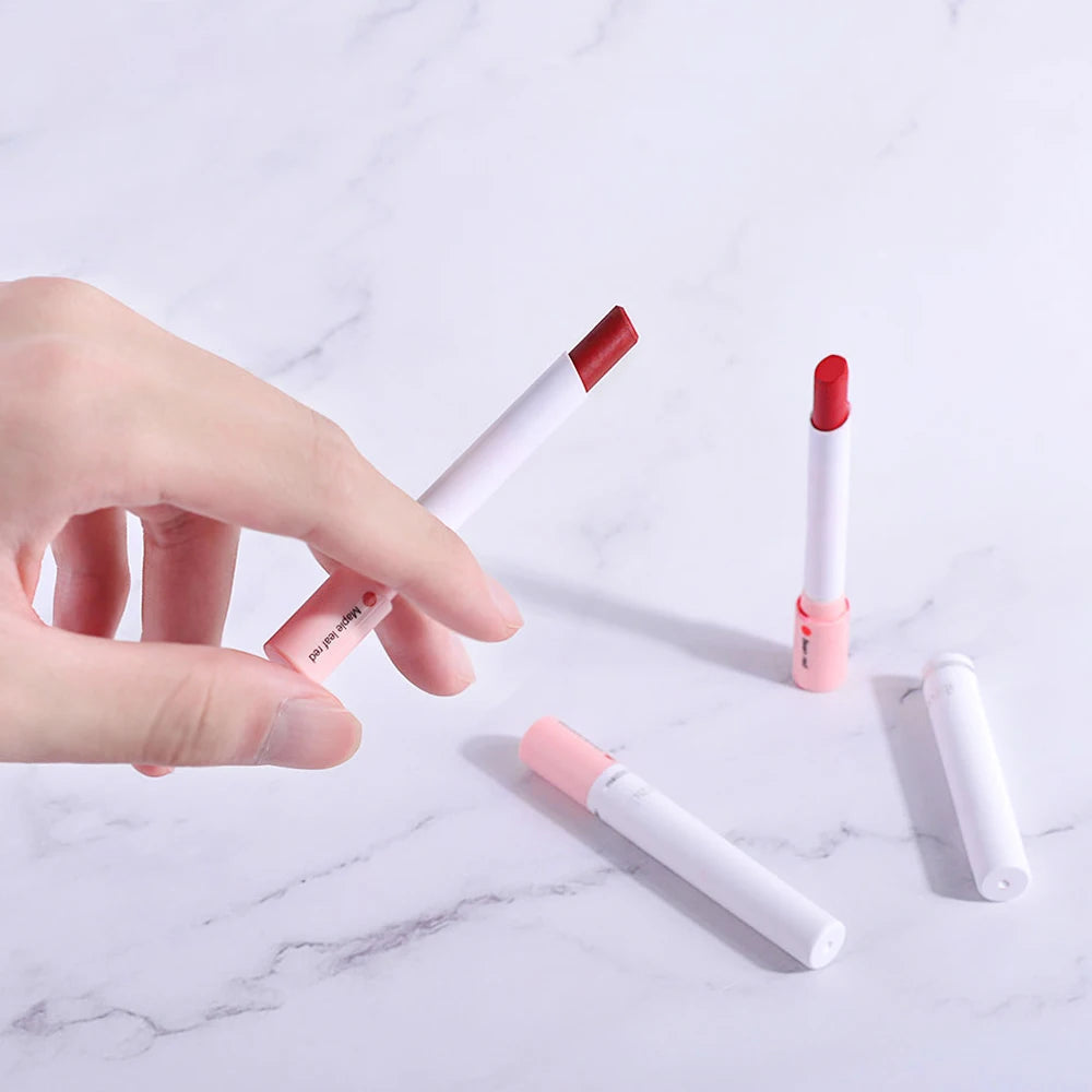 4 pcs/set Cigarette Lipstick Set Long Lasting Lip Glaze Matte Lip Gloss Waterproof Lip Stick