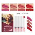 4 pcs/set Cigarette Lipstick Set Long Lasting Lip Glaze Matte Lip Gloss Waterproof Lip Stick