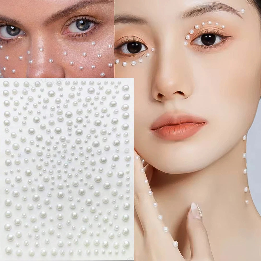 900pcs Face Gem Stickers Self Adhesive Waterproof