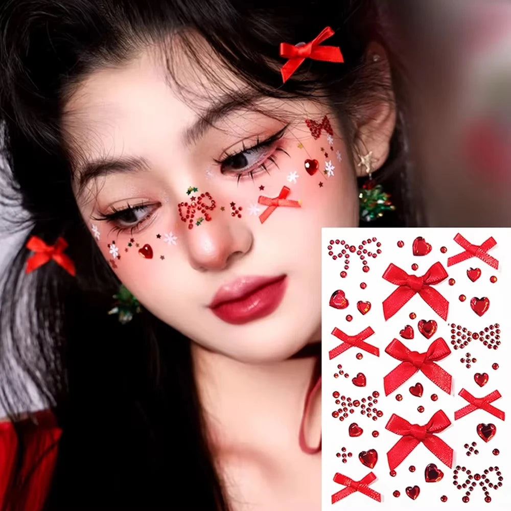 900pcs Face Gem Stickers Self Adhesive Waterproof