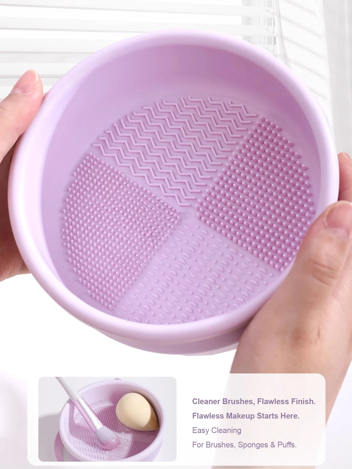 3 in 1 Makeup Brush Cleaner Dryer Organizer Silicone Wash Station & Storage Mat
