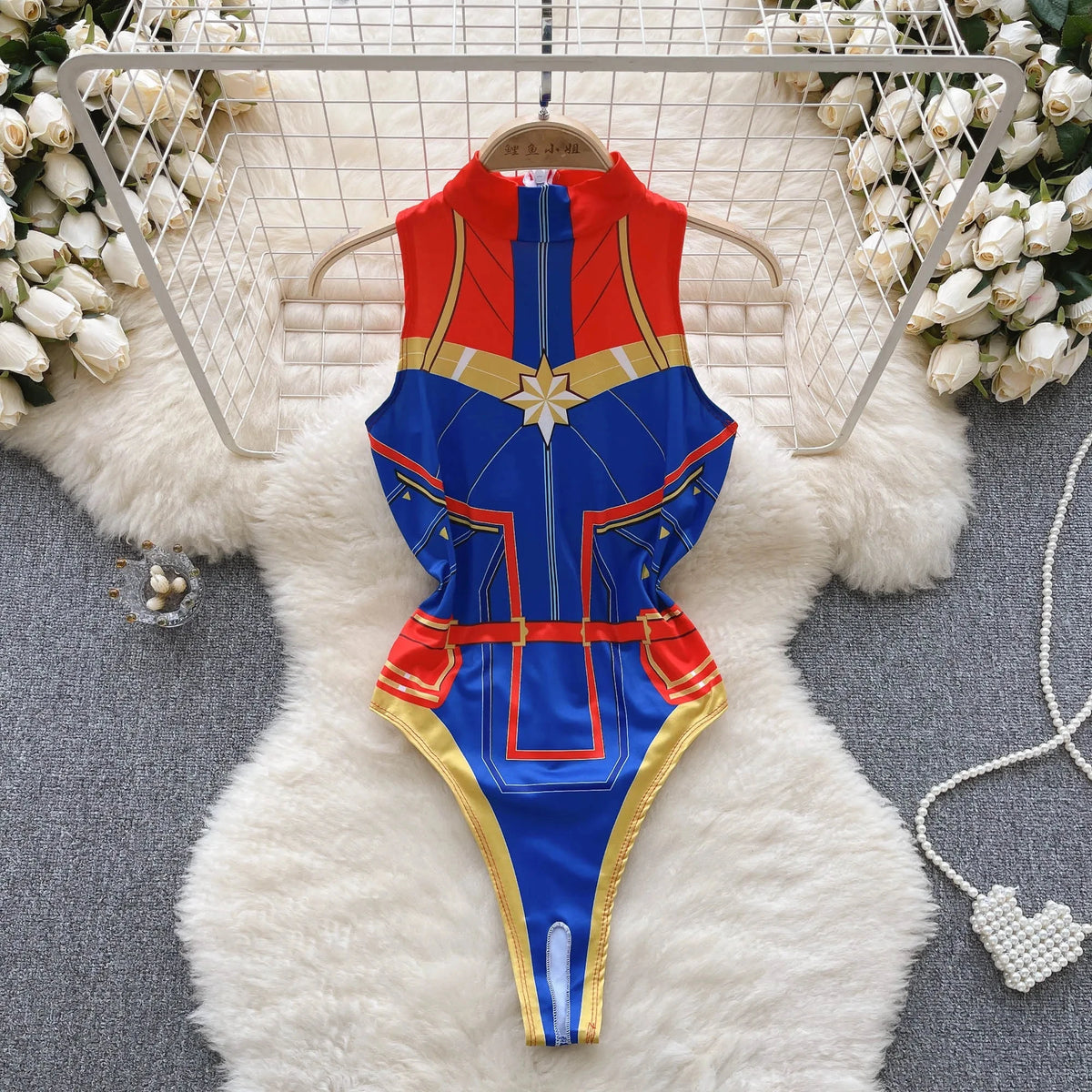 Sexy Lace Strap Jumpsuit Slim Fit Transparent Erotic Lingerie Catsuit