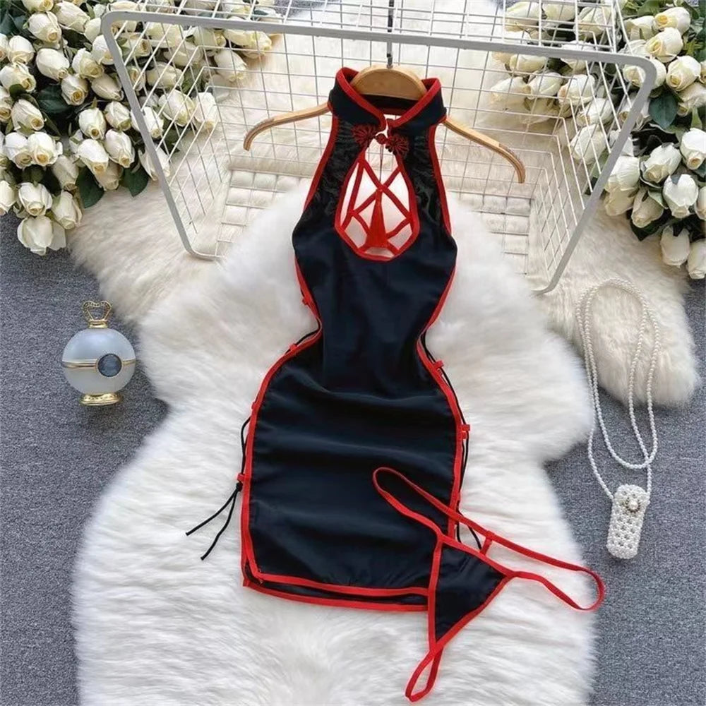 Japanese Sexy Print Kimono Women's Erotic Lingerie