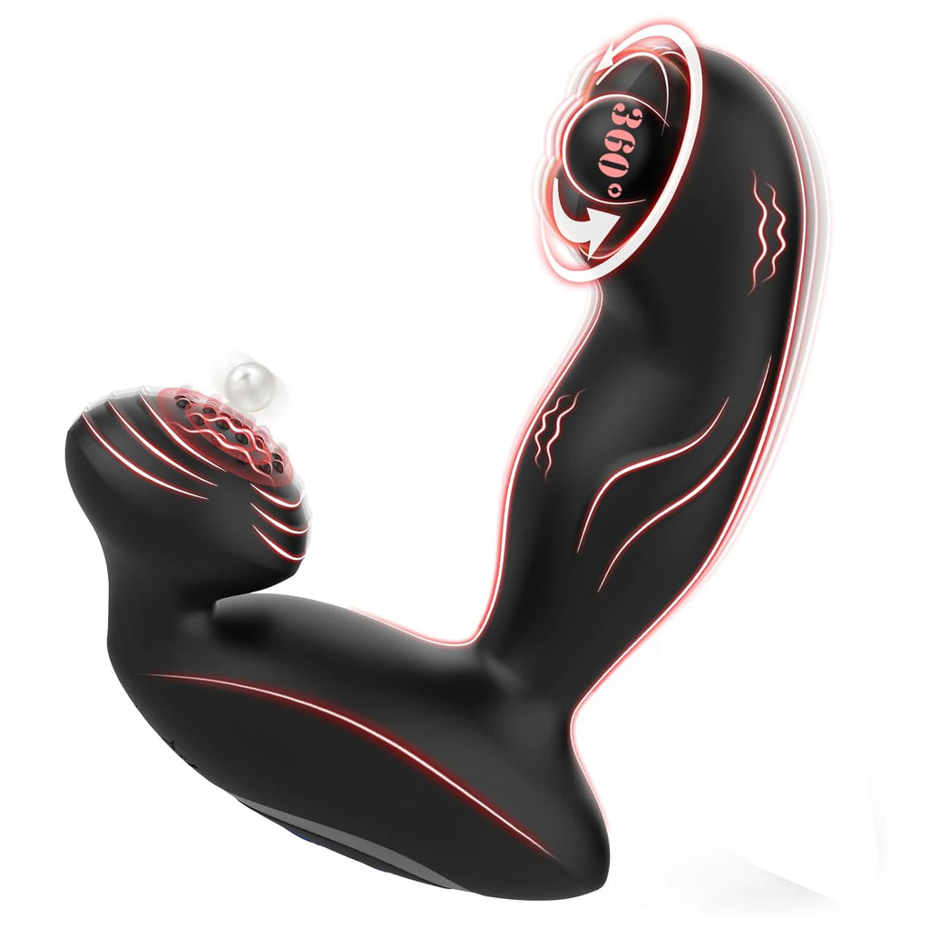 Sex Toys for Men Prostate Massager Anal Vibrator Remote Control Butt Plug Rotating Beads