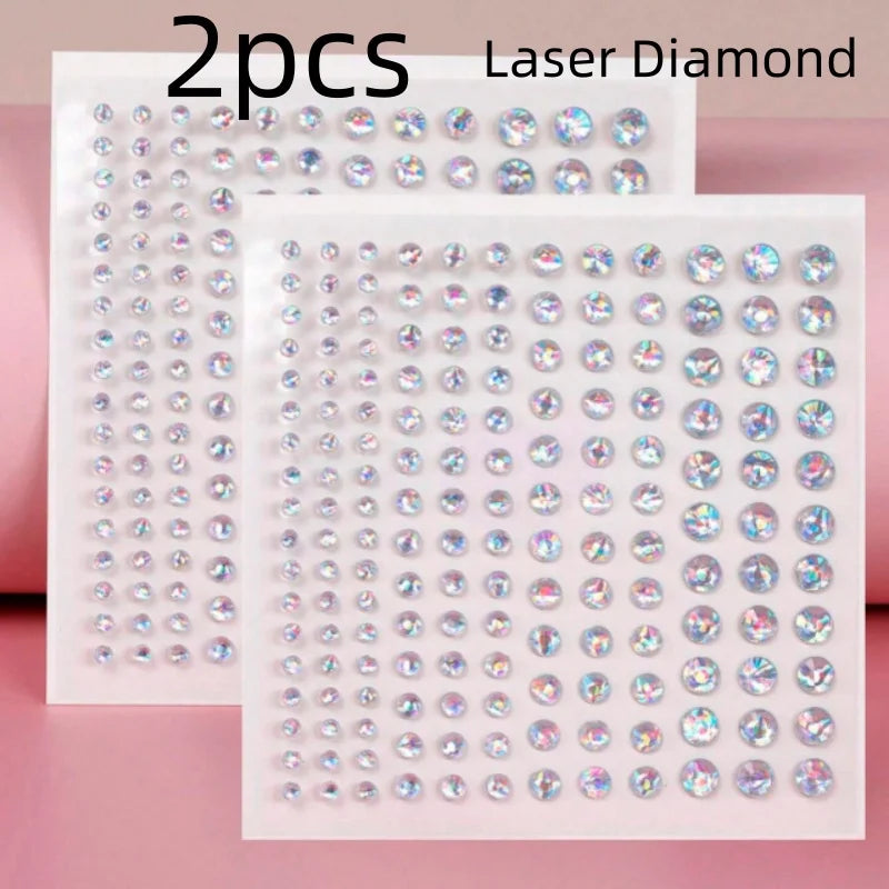 Diamond Stickers Colorful Sparkling 3D Jewelry for Face and Body