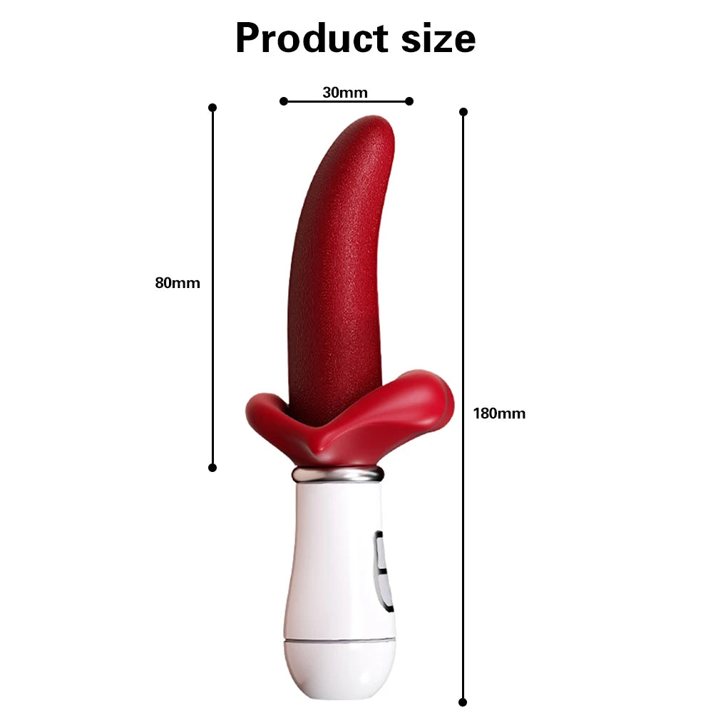 Vibrator Tongue Licking Dildo