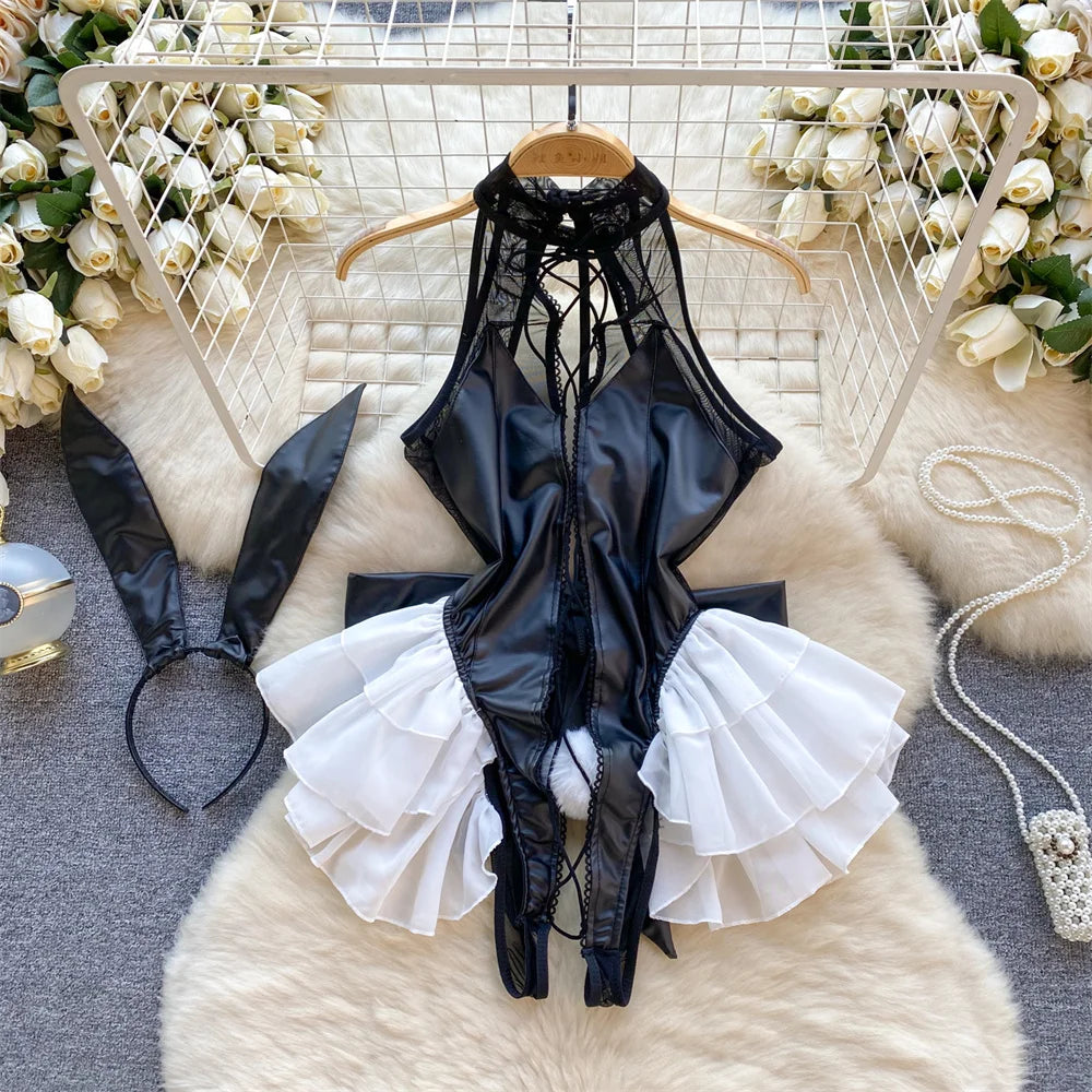 Japanese Sexy Print Kimono Women's Erotic Lingerie