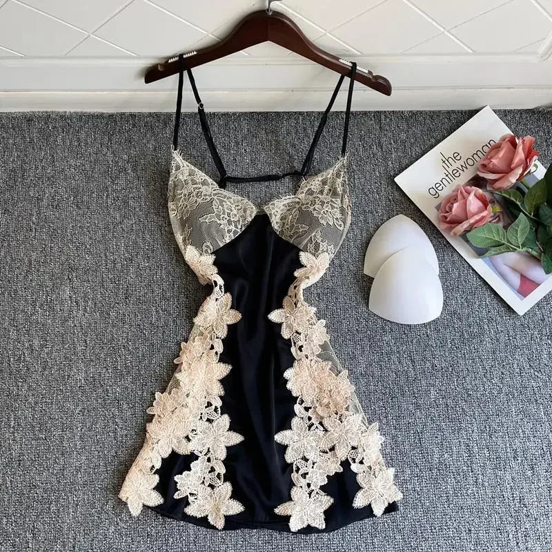 Sexy Lace Hollow Out Nightdress