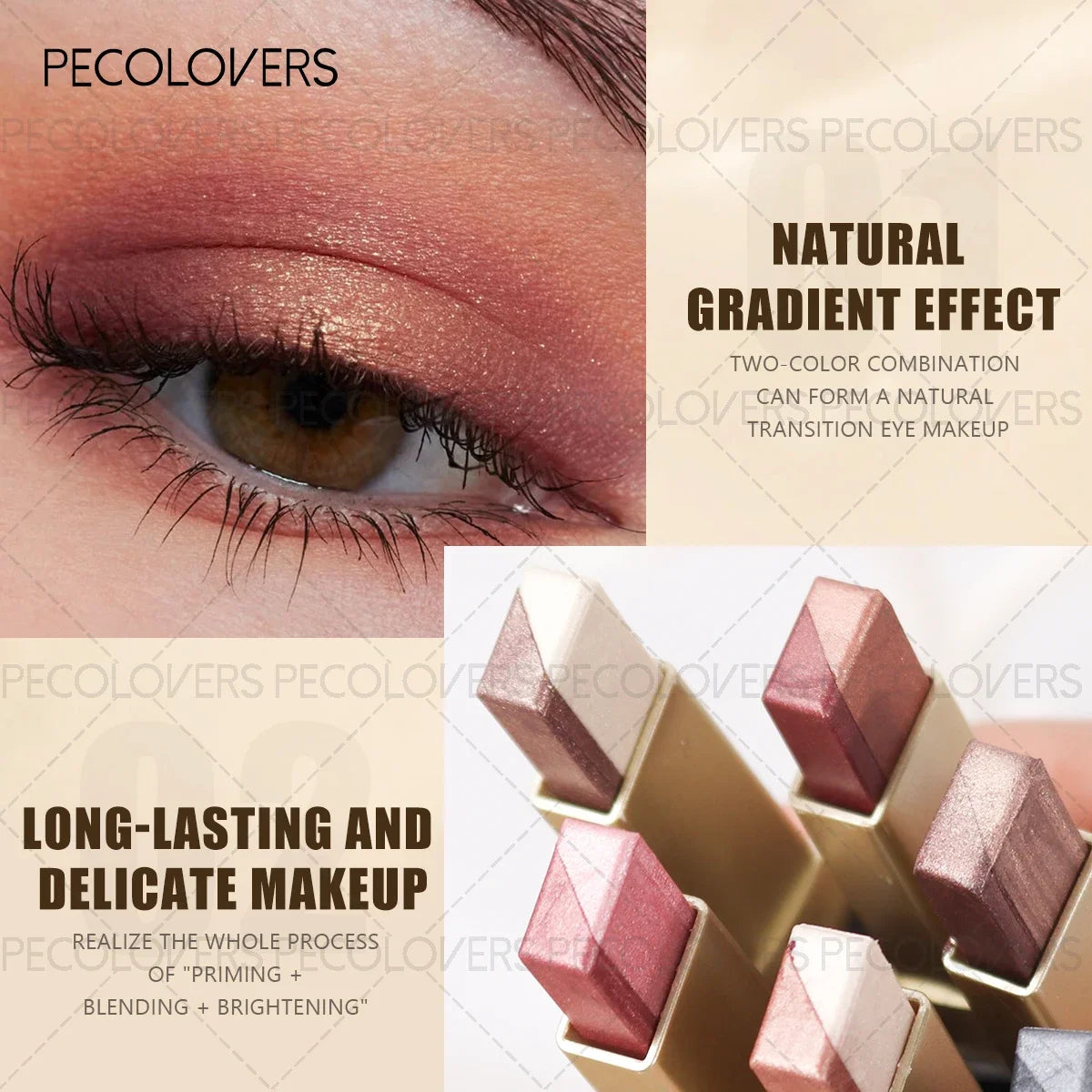 Metallic Shimmer Duo Eyeshadow Stick