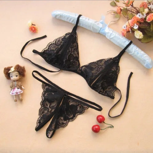 Lingerie For Women Transparent Sexy Bra Set And Garters