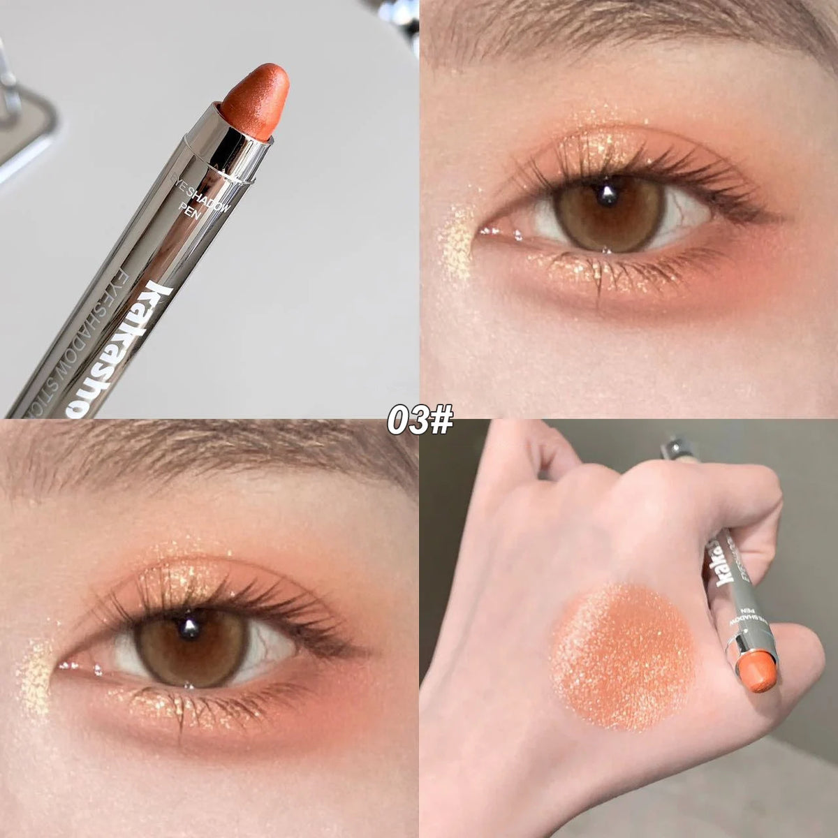 Metallic Glitter Eyeshadow Stick Matte Waterproof Shimmer High Gloss