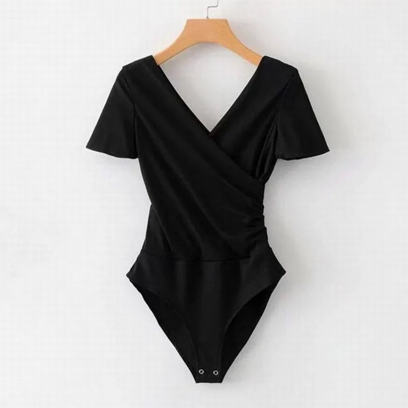 Sexy V-neck Bodysuits Feminine Casual