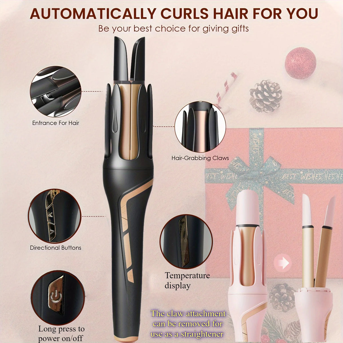 SoftAura Automatic Curling Iron 32mm Large Barrel Big Wave Styling Tool