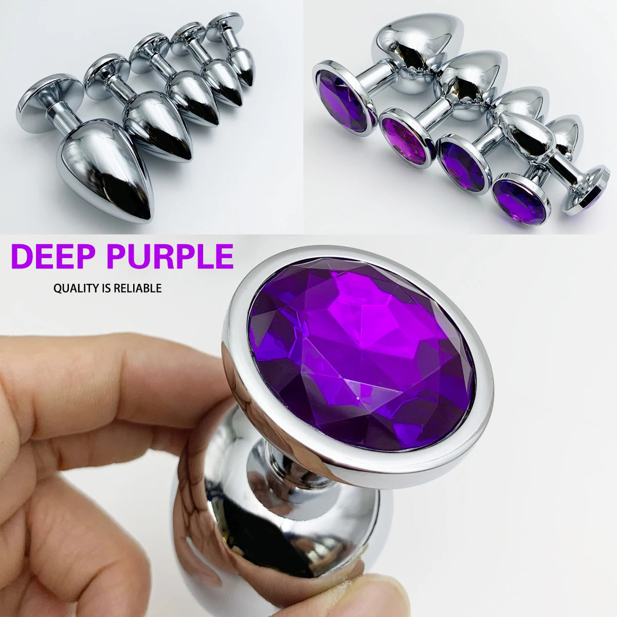 Metal Anal Plug Jewelry Base Beginner To Expert 5 Size Butt Plug