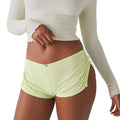 Pajama Shorts Soft Comfy Side Split Ruched Elastic Lounge Pants Stretch Sleep Pj Bottoms