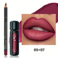 Waterproof Lip Liner & Lipstick Set, Matte Long Lasting Non-Fading