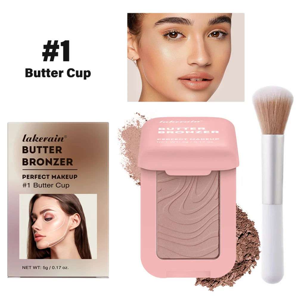 Bronzer Blush Highlights Palette&Brush