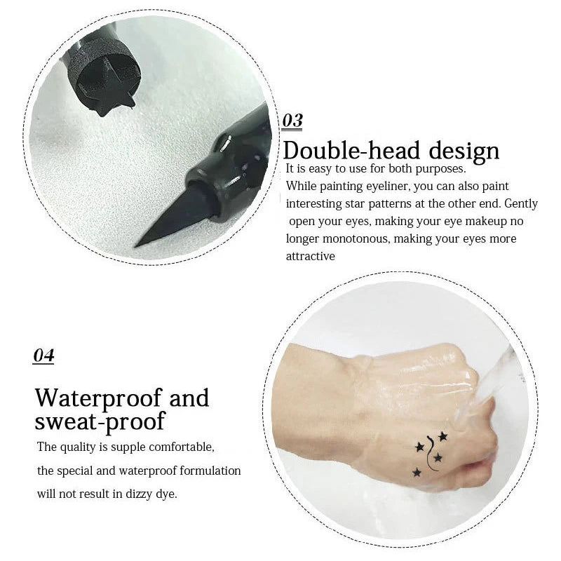 2 IN 1 Eyeliner Stamp Long-Lasting Waterproof