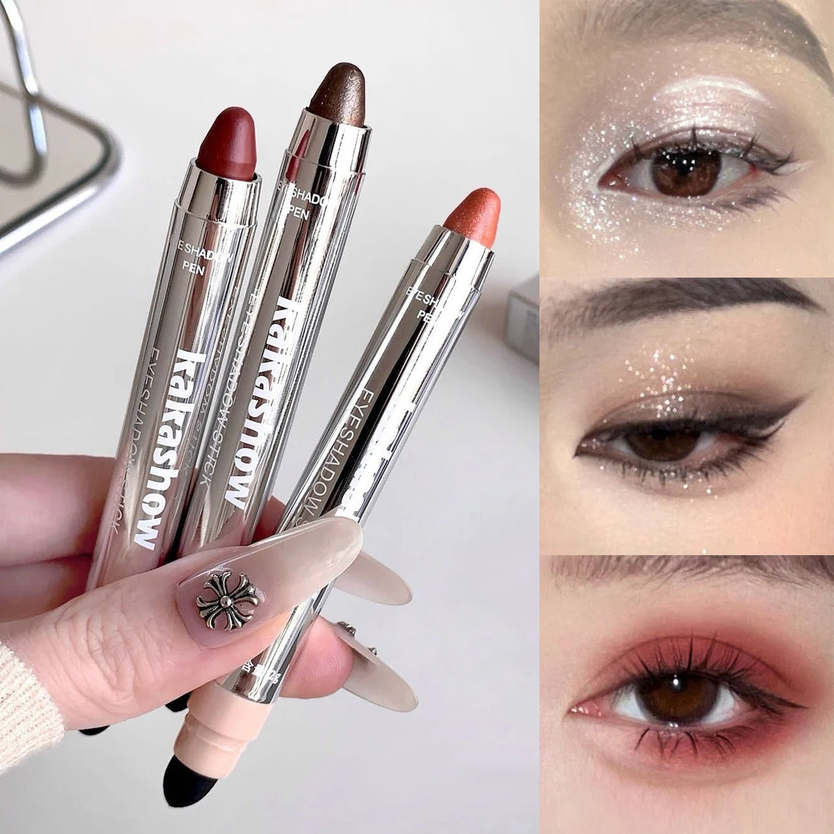 Metallic Glitter Eyeshadow Stick Matte Waterproof Shimmer High Gloss