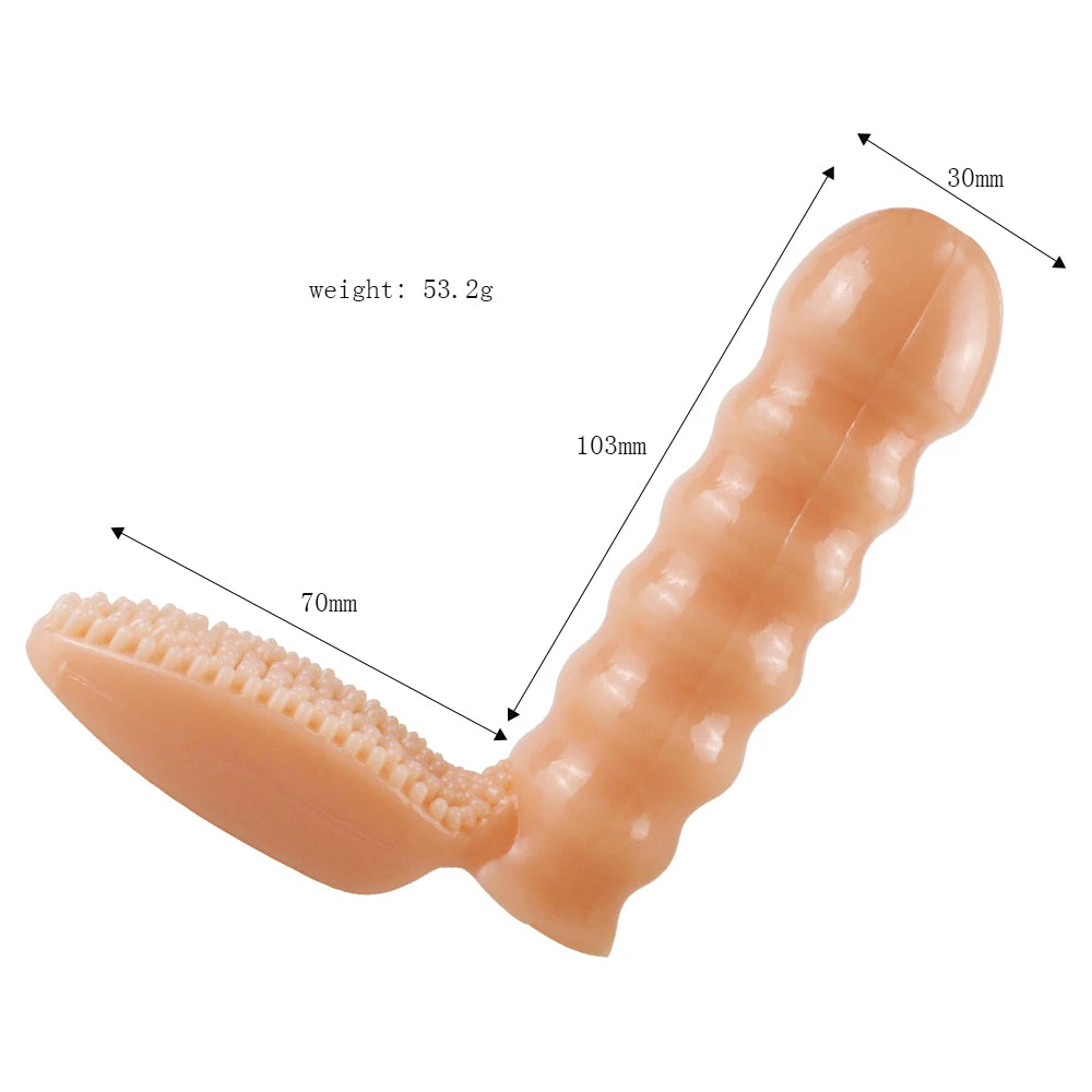 silicone finger cover brush honey bean and vaginal orgasm vibration massager