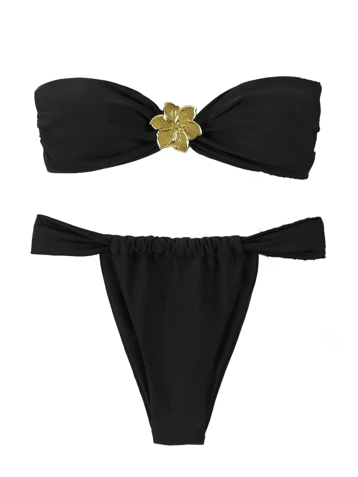 Sexy Bandeau Push-Up Bikini Set - Brazilian Thong Swimwear for Women