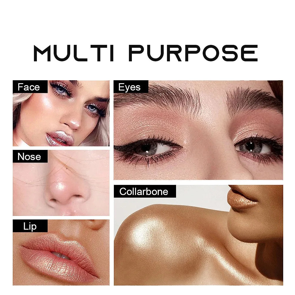 Double Color Eyeshadow Stick Glitter Highlight Shadow Stick Eye Makeup Waterproof