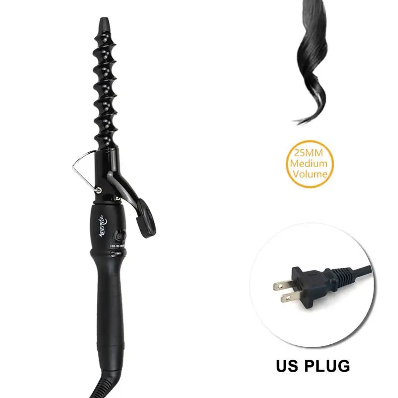 Hair Curlers Wave Spiral Electric Professional Ceramic Curling Iron