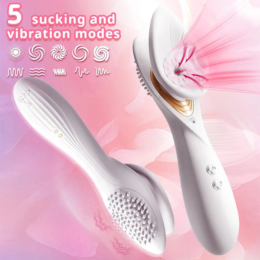 Vacuum Sucking Vibrator Massager For Women 2 In 1 Sex Machine Clitoral Stimulator