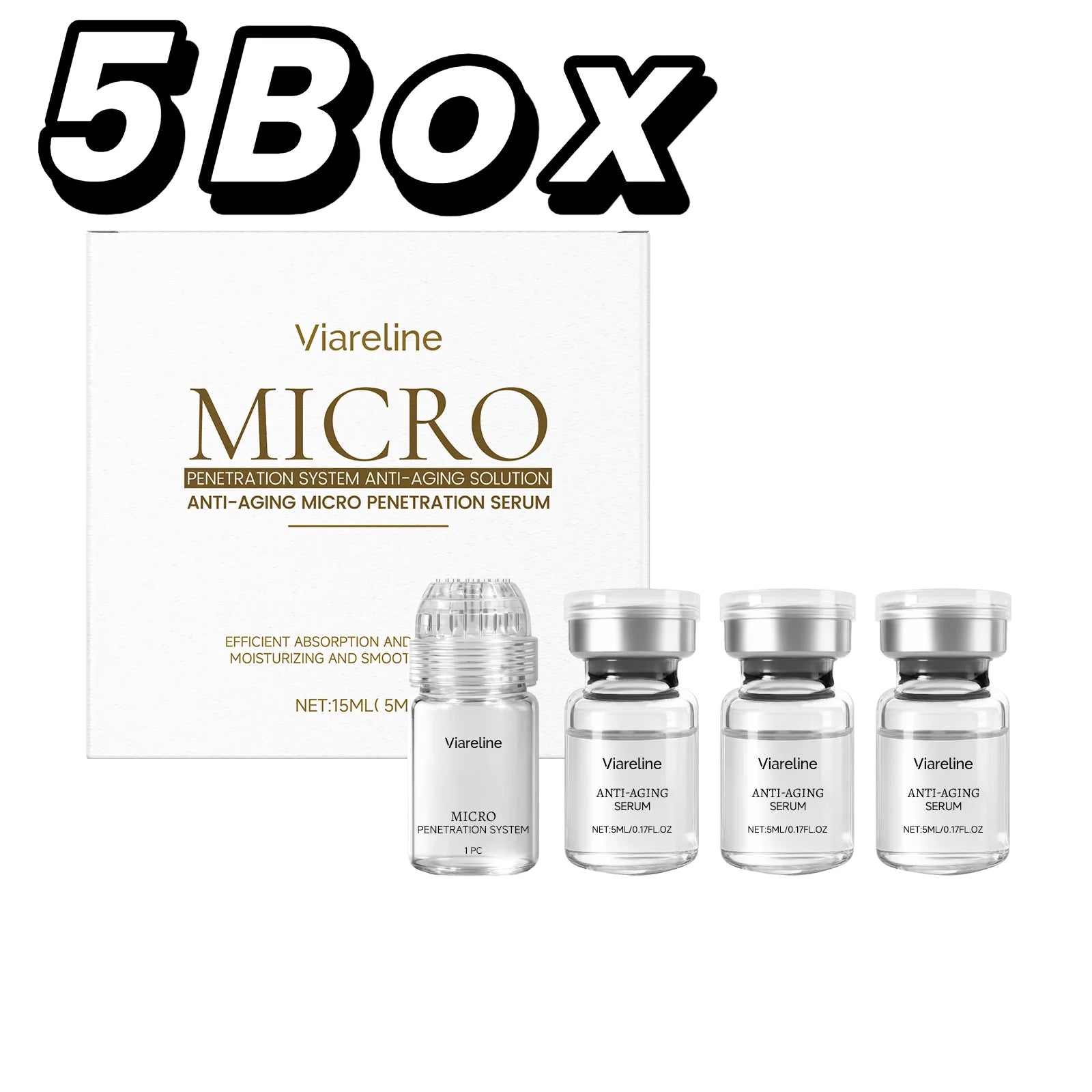 Collagen Microneedle Serum Set Hydrating Facial Roller Kit Glowing Skincare