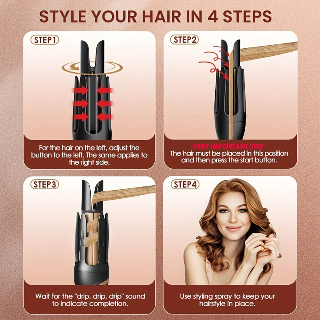 SoftAura Automatic Curling Iron 32mm Large Barrel Big Wave Styling Tool