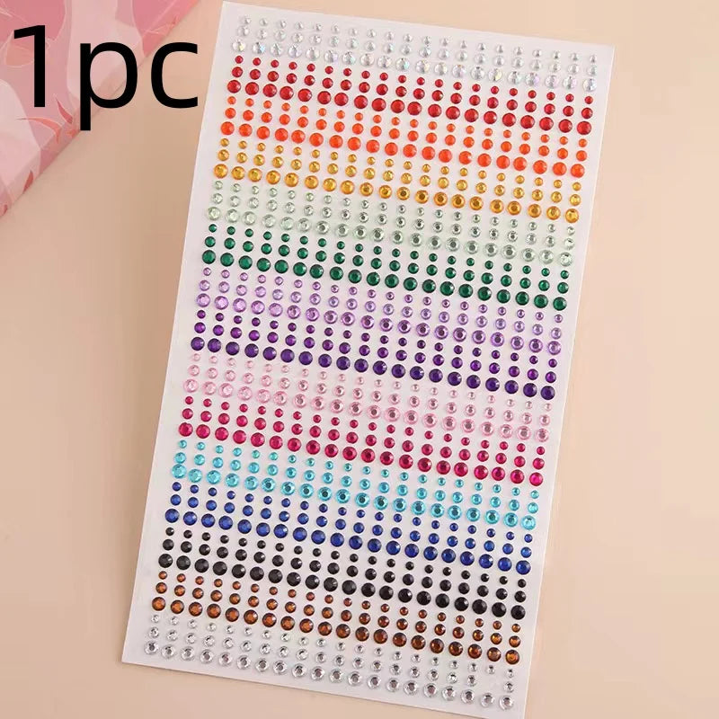 Diamond Stickers Colorful Sparkling 3D Jewelry for Face and Body